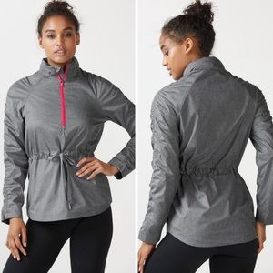 💨Fabletics Danielle Gray 1/4 Zip Jacket Size XL